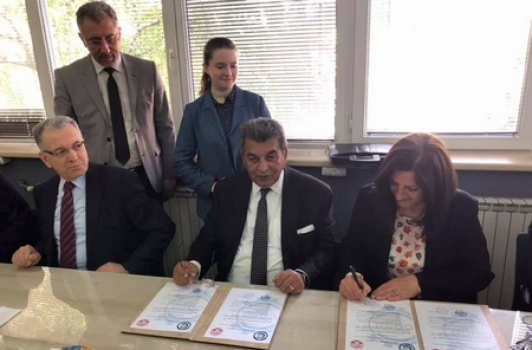 ÇOSB Yönetimi’nden Makedonya’ya kardeş okul ziyareti