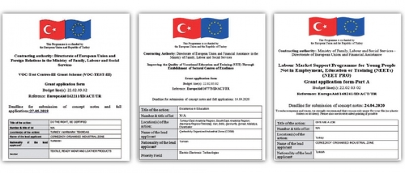 ÇOSB 3 ayrı AB Projesi’ne başvuru yaptı