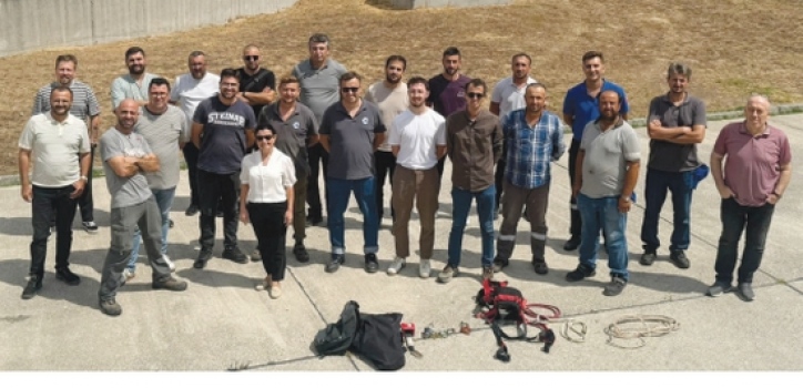 ÇOSB çalışanlarına yüksekte çalışma eğitimi verildi
