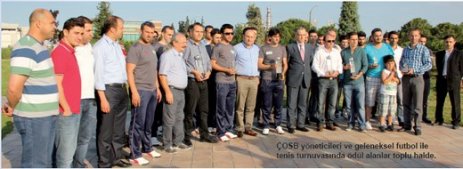 ÇOSB Futbol ve Tenis Turnuvası’nda dereceye girenler ödüllendirildi